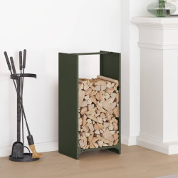 Suporte para lenha aço laminado a frio verde azeitona