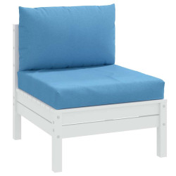 Almofadões de paletes 2 pcs mesclado tecido azul