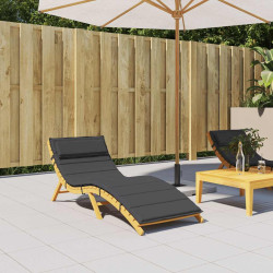Almofadão p/ espreguiçadeira 180x60x4 cm tecido oxford preto