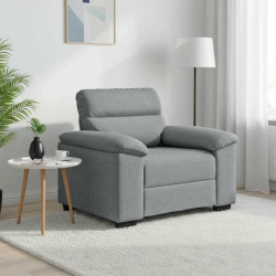 Poltrona tecido 100x81x84 cm cinzento-claro