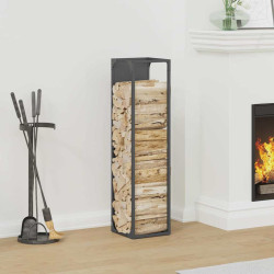 Suporte para lenha 25x25x100 cm aço laminado a frio antracite