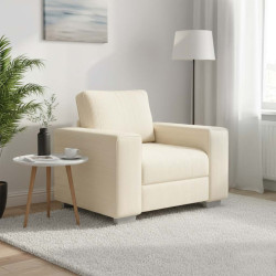 Poltrona 100x77x82 cm tecido corduroy creme