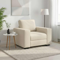 Cadeira sofa bege 100 cm tecido de mistura de linho