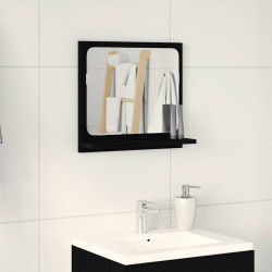 Espelho wc 40x10,5x37 cm derivados de madeira carvalho preto