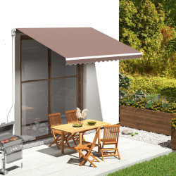 Tecido de substituição para toldo castanho 350x250 cm poliéster