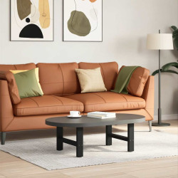 Pés para mesa de centro pretos 2 peças 50x(30-31) cm aço