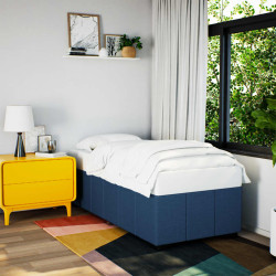 Estrutura de cama sem colchão 90x200 cm tecido azul