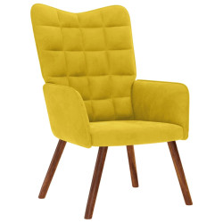 Cadeira de descanso veludo amarelo