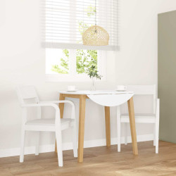 Cadeiras de jantar 2 pcs madeira de seringueira maciça branco