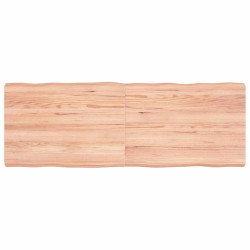 Tampo de mesa com bordas vivas carvalho tratado castanho-claro