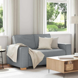 Sofá de 2 lugares cinza claro 160x78x84 cm tecido
