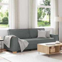 Sofá de 3 lugares cinza escuro 220x78x84 cm tecido