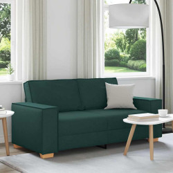Sofá de 2 lugares verde escuro 180x78x84 cm tecido