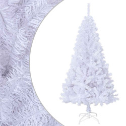 Árvore de natal artificial com ramos grossos 120 cm PVC branco