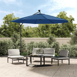 Tecido substituição p/ guarda-sol cantilever 300 cm azul-ciano