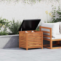 Caixa de arrumação para jardim 60x50x55 cm eucalipto maciça