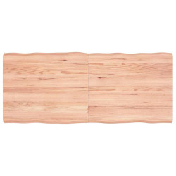 Tampo de mesa com bordas vivas carvalho tratado castanho-claro