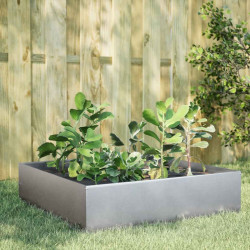 Canteiro elevado de jardim 100x100x41 cm aço galvanizado