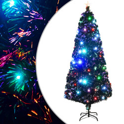 Árvore de natal pré-iluminada c/ suporte e LED 210 cm fibra ótica