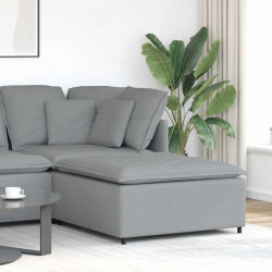 Módulo de pufe modular para sofá cinza claro 100x100x48 cm
