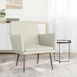 Cadeira c/ apoio de braços 62x79x79 cm veludo cor creme