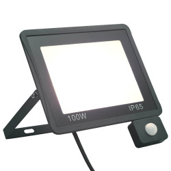 Projetor c/ iluminação LED e sensor 100 w branco frio