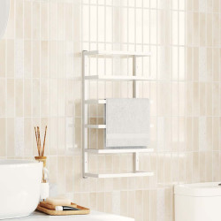 Toalheiro 24x12x48 cm aço branco