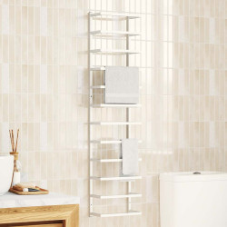 Toalheiro 24x12x96 cm aço branco