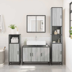 Armário p/ lavatório wc 90x33x60 cm deriv.madeira cinza sonoma