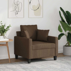 Poltrona 60 cm tecido castanho