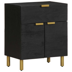 Mesa de cabeceira 50x33x60 cm derivados de madeira preto