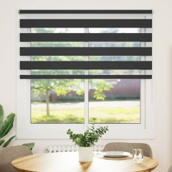 Cortina zebra, 140,9 x 175 cm, largura do tecido 136,7 cm, preta.