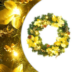Guirlanda de natal com luzes LED verdes, 60 cm, em PVC