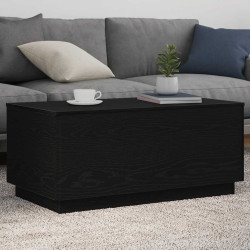 Mesa de centro com luzes LED, carvalho preto, 90x50x40 cm