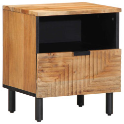 Mesa de cabeceira 40x33x46 cm em madeira maciça de acácia
