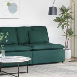 Módulo central para sofá modular com almofadas, verde escuro, 100 cm