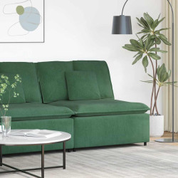 Módulo central para sofá modular com almofadas, verde escuro, 100 cm