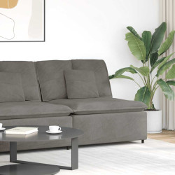 Módulo central para sofá modular com almofadas, cinza claro, 100 cm