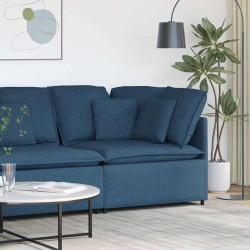 Módulo de canto para sofá modular com almofadas, azul, 100 cm