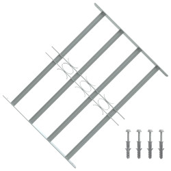 Grelha de segurança ajustável p/ janelas com 4 traves 500-650 mm