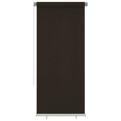 Estore de rolo para exterior 105 cm (l) x 230 cm (a) castanho HDPE