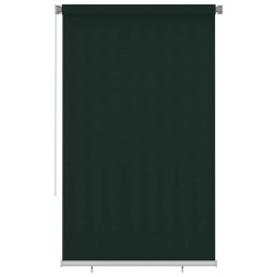 Estore de rolo para exterior 145 (l) x 230 (a) cm verde-escuro HDPE