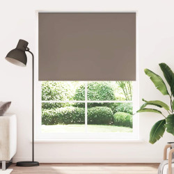 Cortina de rolo blackout, 164,4 x 230 cm, largura do tecido 160 cm, cor café.