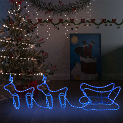 Decoração de natal rena e trenó de exterior 576 luzes LED