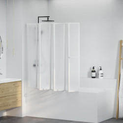 Cabine de duche 140 x 168 cm 7 painéis dobráveis com toalheiro