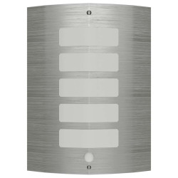 Lâmpada de parede / aço inoxidável, prata forma de cilindro com sensor