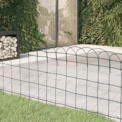 Cerca divisória para jardim em ferro revestido a pó 10x0,65 m