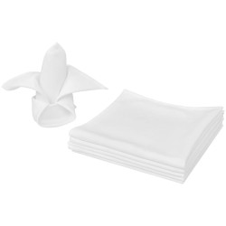 Conjunto de 100 guardanapos para jantar, branco 50 x 50