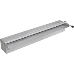 Fonte para piscina retangular com leds 60 cm aço inoxidável