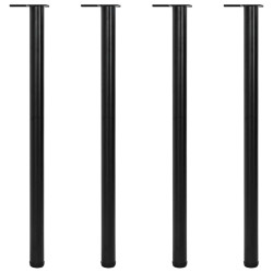 Pernas de mesa ajustáveis ​​em altura, 4 pcs, 1100 mm, preto